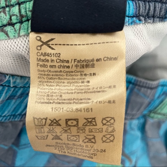 Scotch & Soda RARE Shell Print Swim Trunks Men's Large - Picture 6 of 7